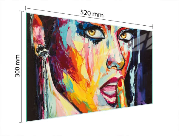 SKÄRBRÄDA I GLAS 52x30 KVINNA