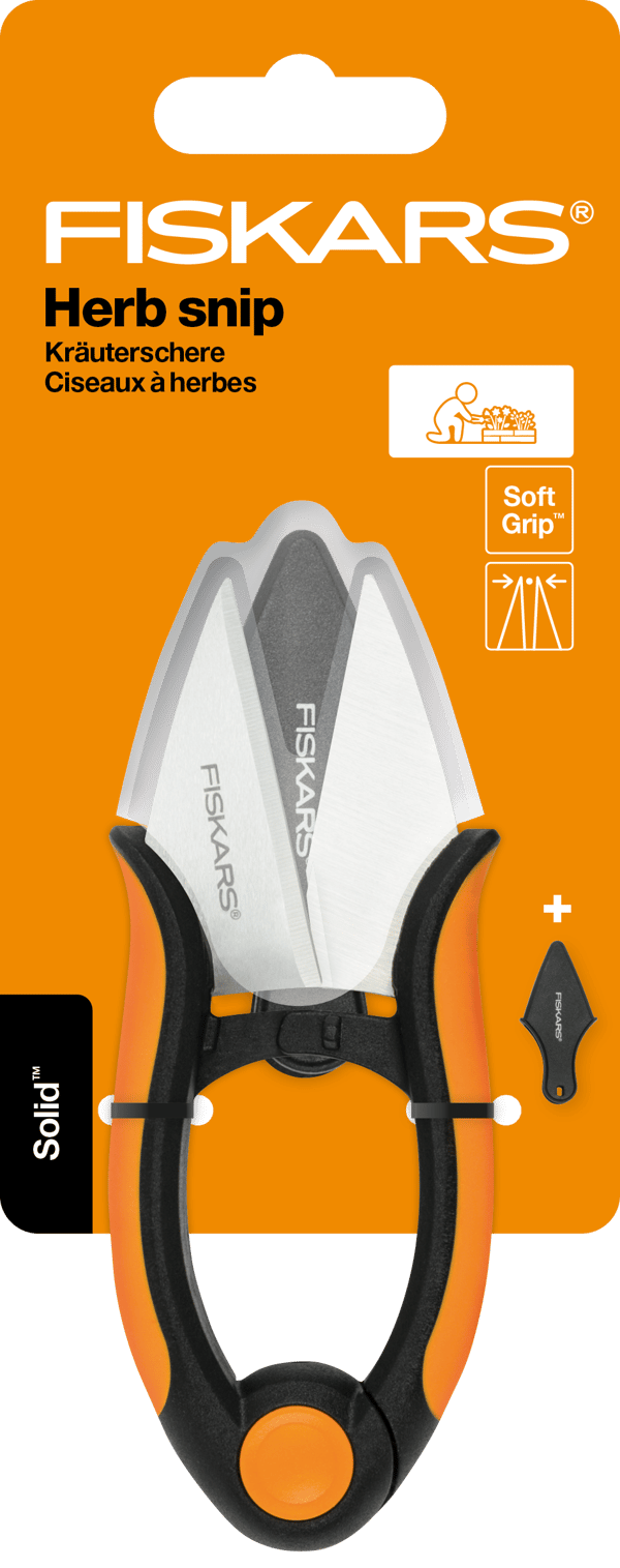 FISKARS SOLID havesaks til at klippe krydderurter, blomster, grøntsager og planter