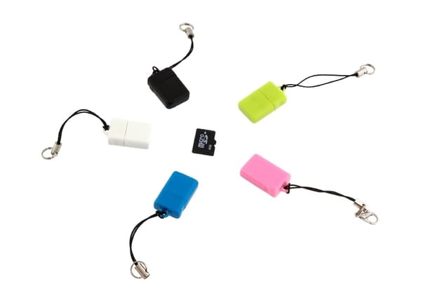 DD30 Micro SD SDHC-kortläsare vit MIKRO-LÄSARE