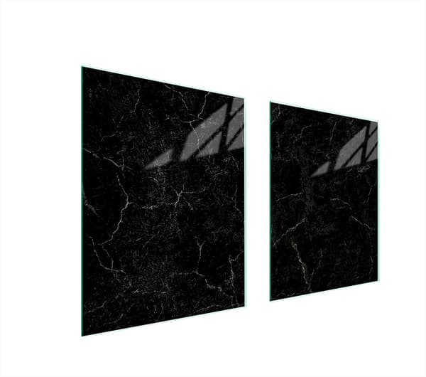 GLASBESKYTTELSESPLADE TIL KOMFUR 85x52 MARMOR
