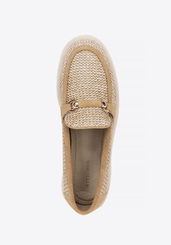 Wittchen Dam Beige Vävda Mockasiner, Beige Syntetmaterial