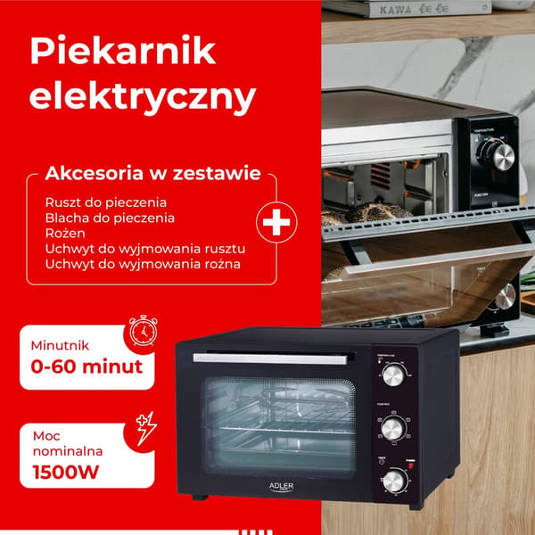 ADLER AD 6026 elektrisk ugn