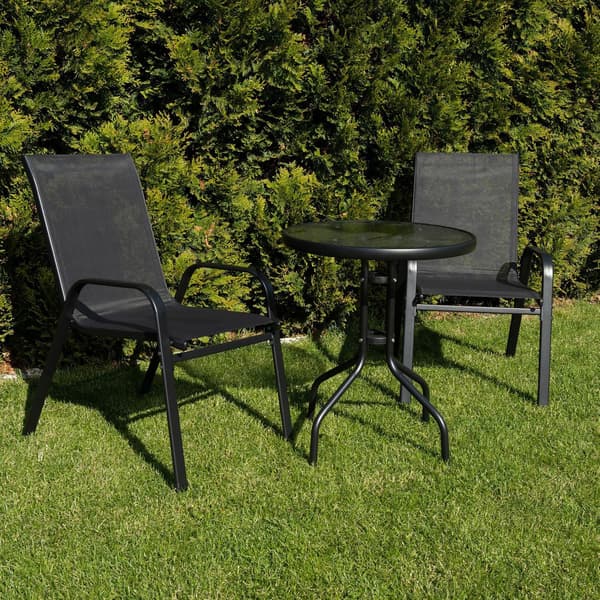 Ø rundt bord 60 cm + 4x SOFIA stole mørkegrå