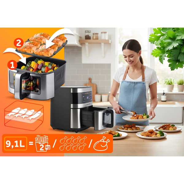 Ilmakeitin, suuri 9,1 l Berdsen 1700 W BD-656 hopea