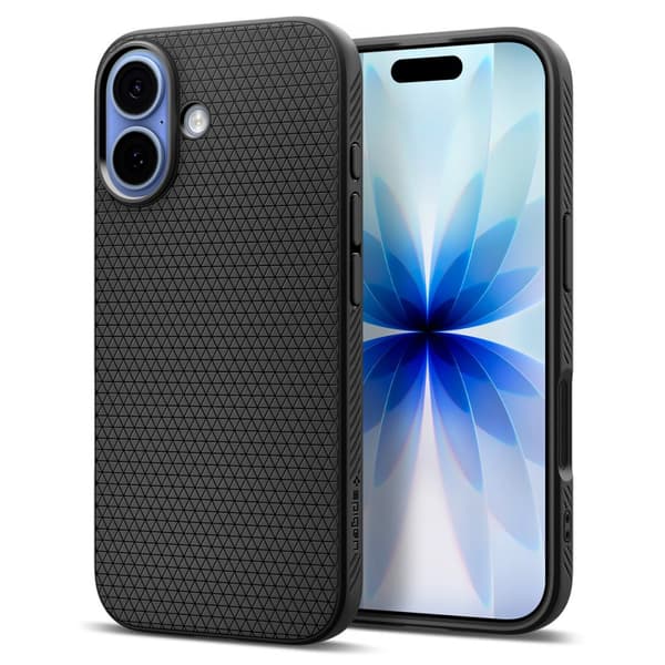 Beskyttelsesetui bagside Liquid Air til iPhone 17 - sort mat