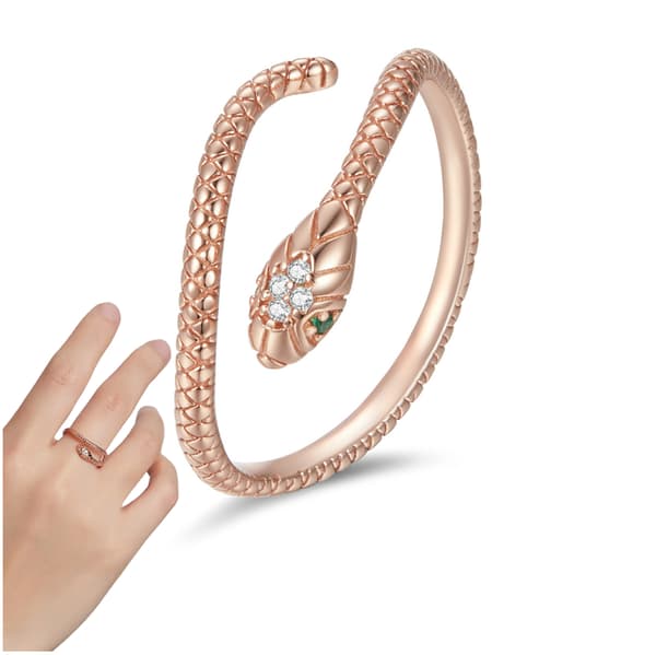 Anillo de oro y plata 925 con forma de serpiente