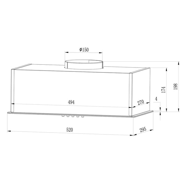 Spiskåpa för underskåp 52 cm svart BT-236