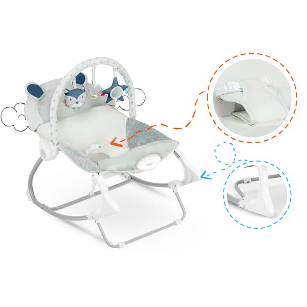 Ricokids hoppestol med vibration - grå