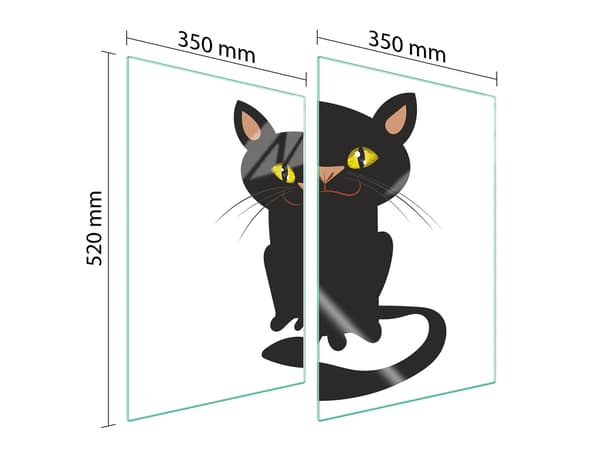 GLASBESKYTTELSESPLADE TIL KØKKEN 2x35x52 KAT