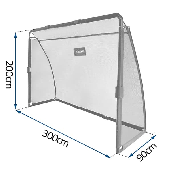 Fodboldmål 300 x 200 x 90 cm NS-497 sort