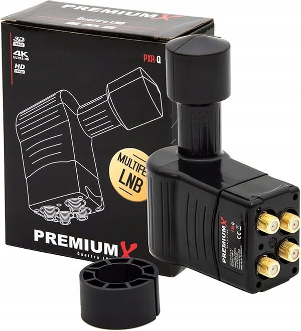 PremiumX Rocket Quattro LNB PXR-Q 3° Slim Multifeed för multiswitch