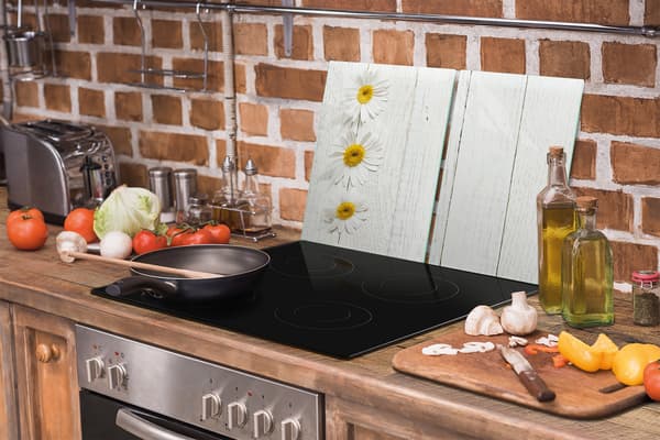 GLASSKYDDSPLÅT FÖR SPIS 75x52 TRÄ
