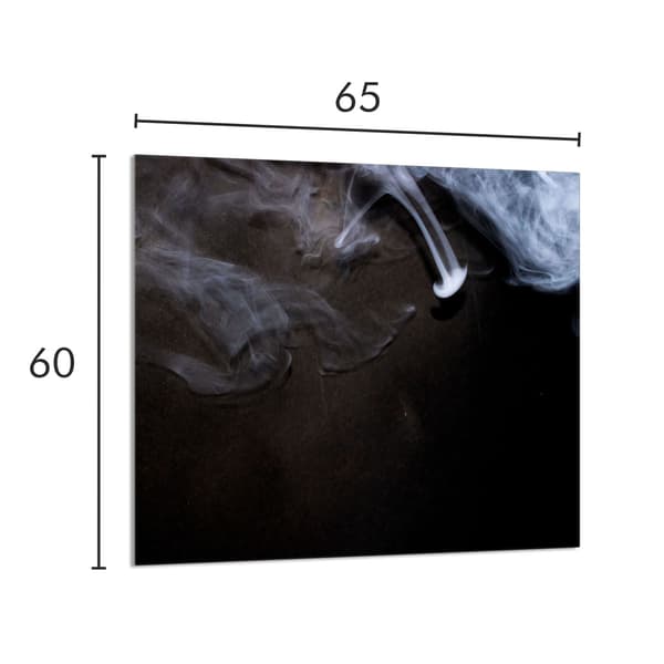 GLASPANEL FÖR KÖK 65x60 Rökfärgad