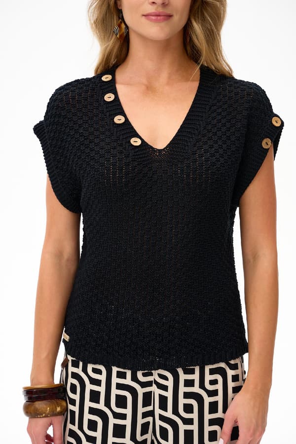 Lusi Sort Damebluse Lusi Sort Damebluse 40/42