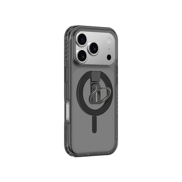 iPhone 17 Pro Max Titan Pro Grip Ring Set MagSafe -kotelo - musta