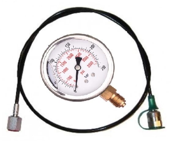 Mätkabel + tryckmätare 100bar G1/4 L=2000