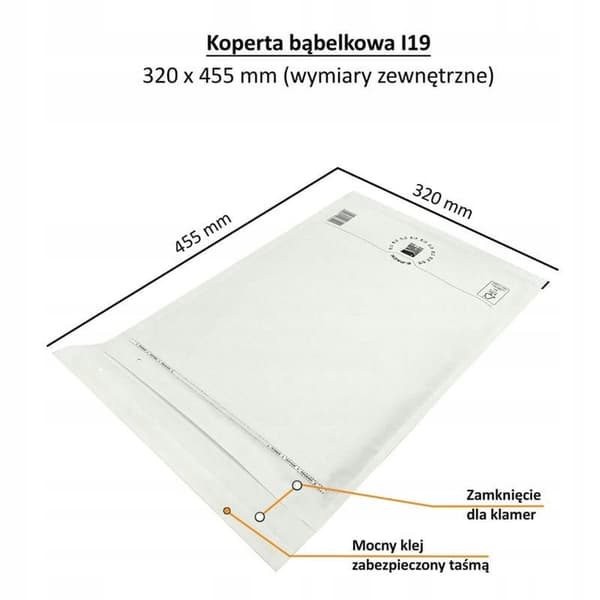 E-PACK hvide bobleposer I19 10 stk.