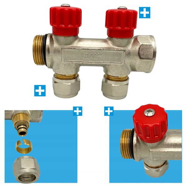 PEX 3/4 16 mm grenrør, 2 dele til gulvvarme og varmtvandsbeholder