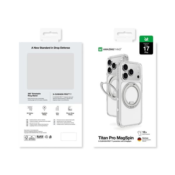iPhone 17 Pro Titan Pro MagSpin MagSafe-skal – Grå