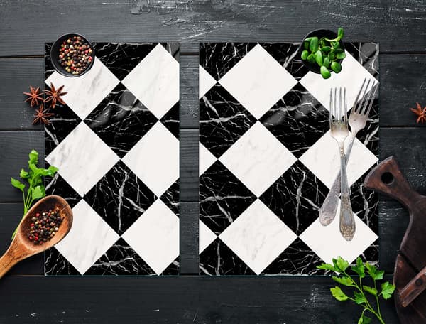 GLASSKYDDSPLÅT FÖR SPIS 70x52 MOSAIK