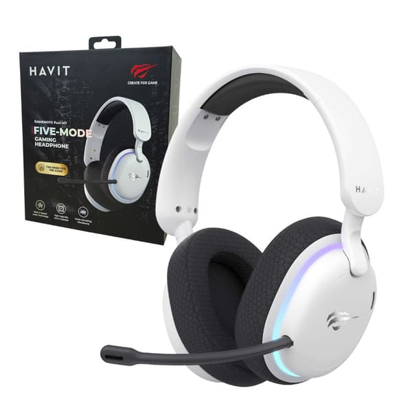 Spilheadset Havit Fuxi-H7, hvid-sort