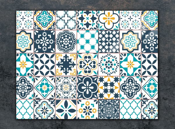 GLAS SKÆREBRÆT 40x30 MOSAIK
