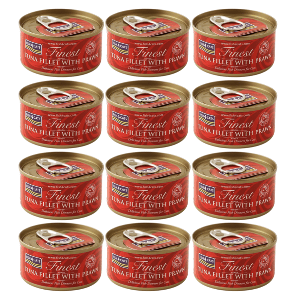 FISH4CATS Tunfilet med rejer - vådfoder til katte - 12x70g