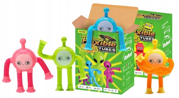 MEGADIDI SENSORY ROBOT pop tube strækbart RØR LED LYS