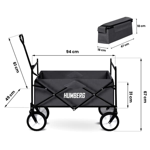Sammenklappelig transportvogn 80l Humberg HM-514