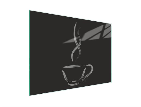 SKÄRBRÄDA I GLAS 40x30 KAFFE