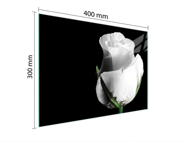 SKÄRBRÄDA I GLAS 40x30 ROSA