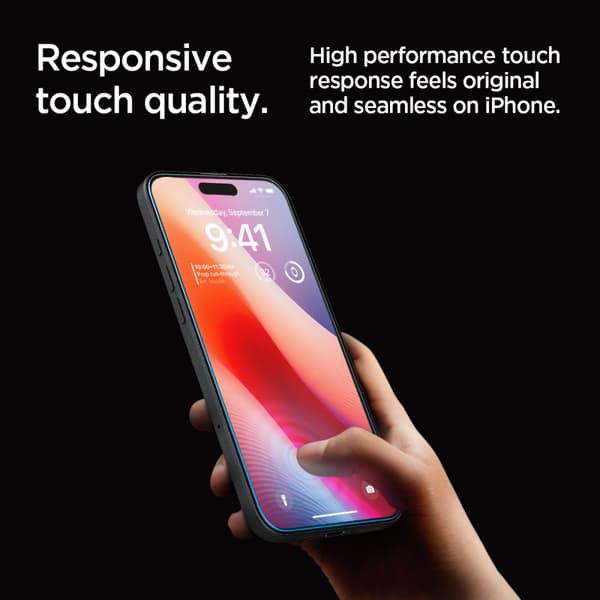 Härdat glas med monteringsram för iPhone 16 Pro Max - 2 st.