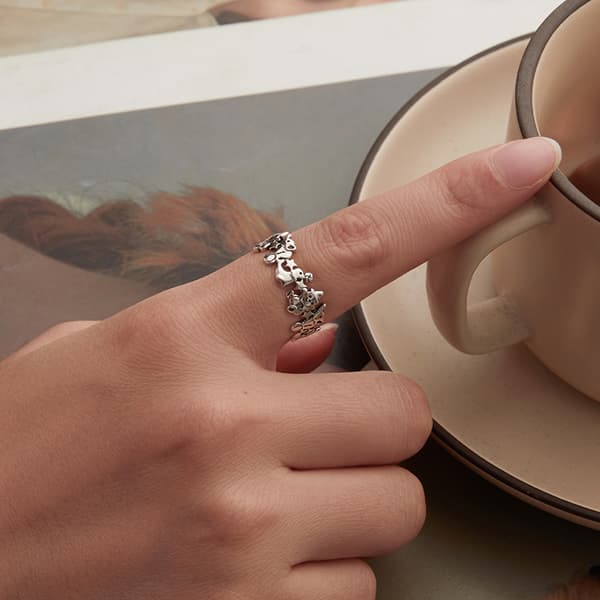 Silverring Justerbar Cirkusring 925 Silver Trusky