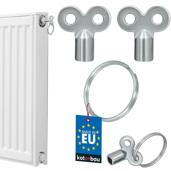 Nøgler til radiatorudluftning, sæt med 2