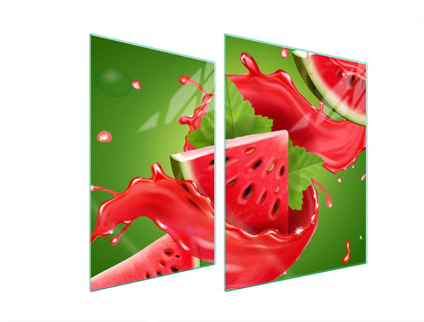 GLASSKYDDSPLÅT FÖR SPIS 70x52 VATTENMELON
