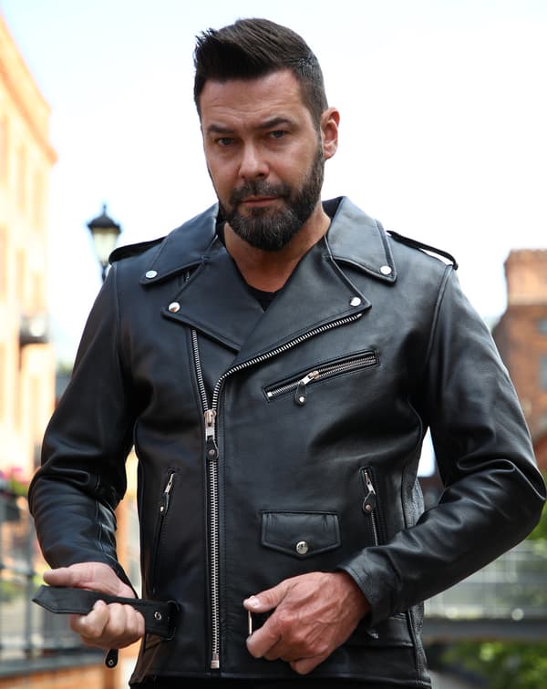 WOLF HERRBIKERJACKA 3XL
