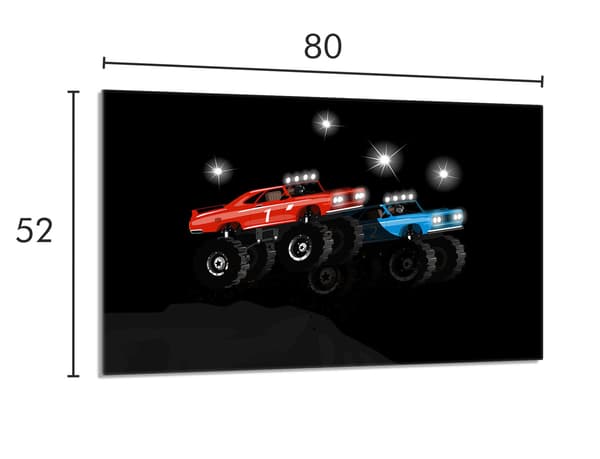 Lasinen suojalevy liedelle 80x52 Auto
