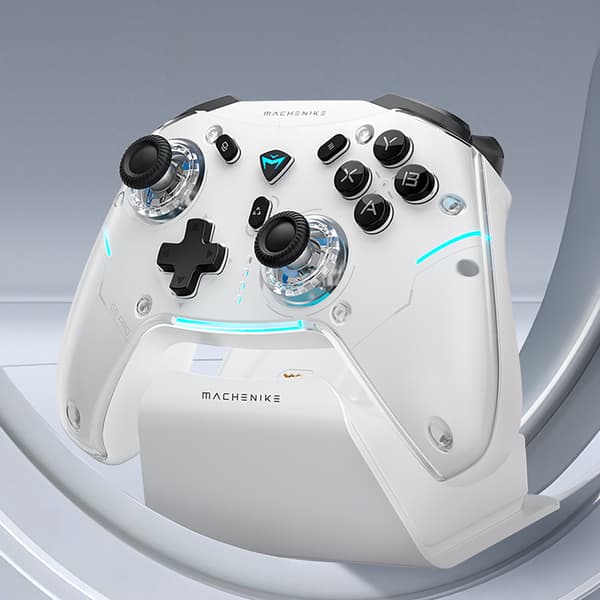 G5Pro Max Trådløs Gaming Controller med Ladestation - Hvid