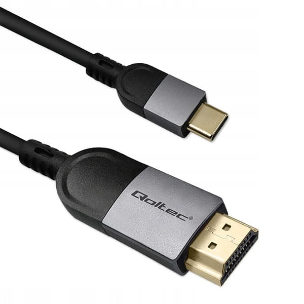 Qoltec USB-C - HDMI -sovitinkaapeli, nopea 4K-sovitin | 60Hz | 32AWG | 2m