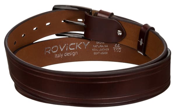M LÄDERBÄLTE BREDD ROVICKY-2 90 Brun