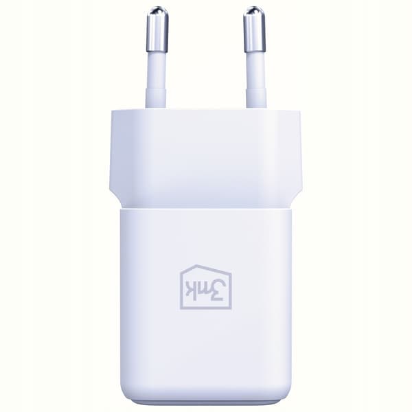 3mk Hyper GaN Oplader 20W QC4+ PD PPS USB-C USB-A Hvid