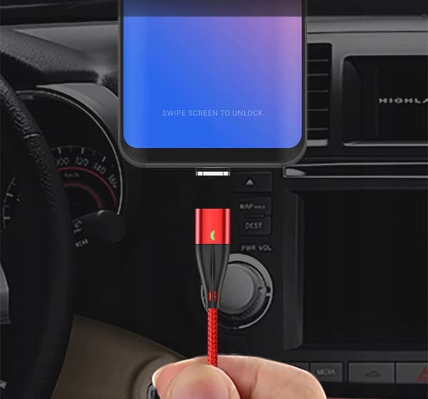 Magnetisk USB-C 3A snabbladdningskabel 3.0 med dataöverföring