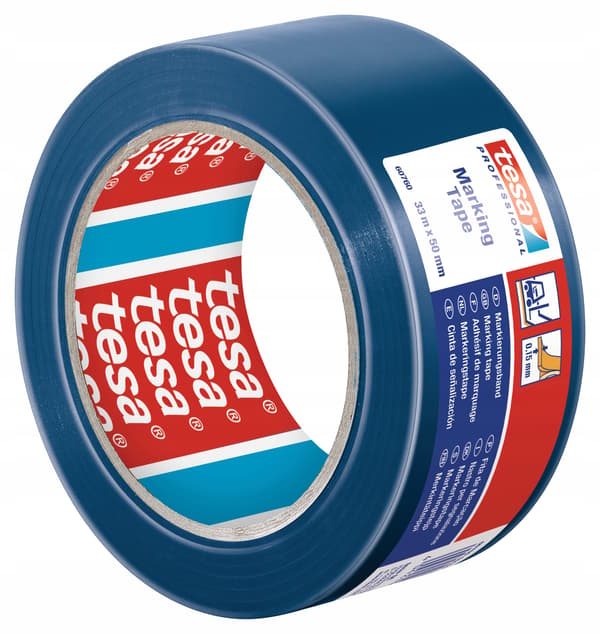 Tesa advarselstape blå 33m x 50mm