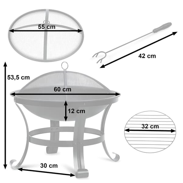 Bålplads til haven 60 cm Berdsen BD-880