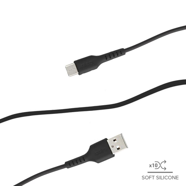 USB-A - Micro-USB 2m kabel - sort