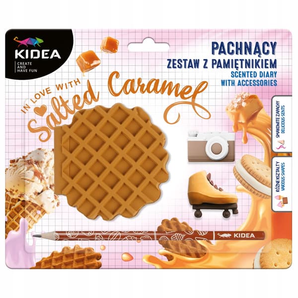 Kidea Saltet Karamel Duftende Dagbog med Tilbehør