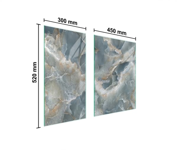 GLASBESKYTTELSESPLADE 75x52 MARMOR