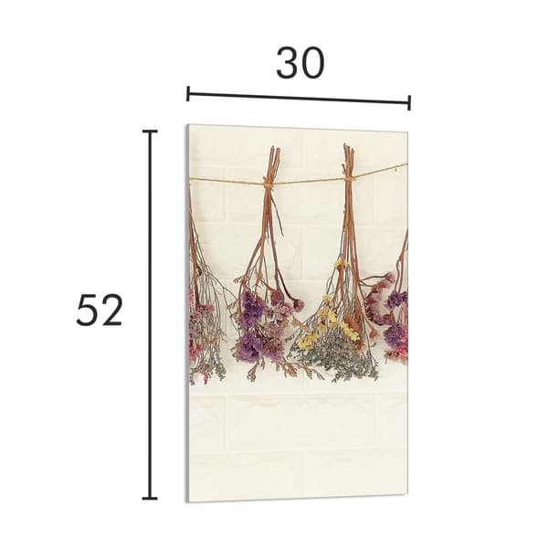 SKÄRBRÄDA I GLAS 30x52 Blommor