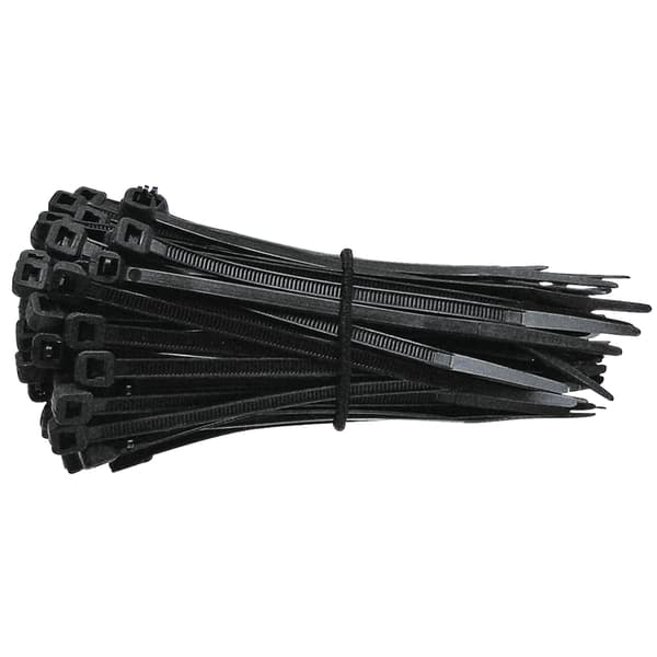 Musta nippuside, nippuside, mitat 200x4,7mm x 100 kpl.