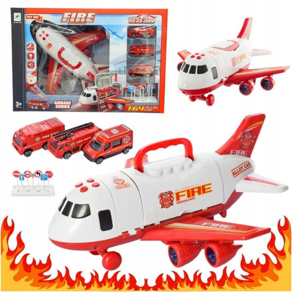Flygplan brandmaskiner med lys og lyd stort